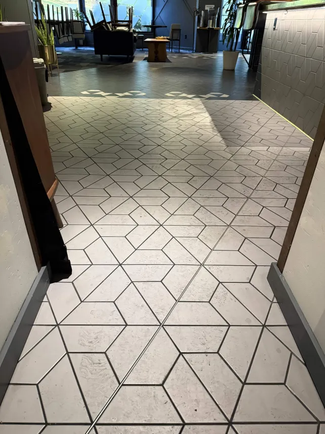 Tile Floor Entryway — Before