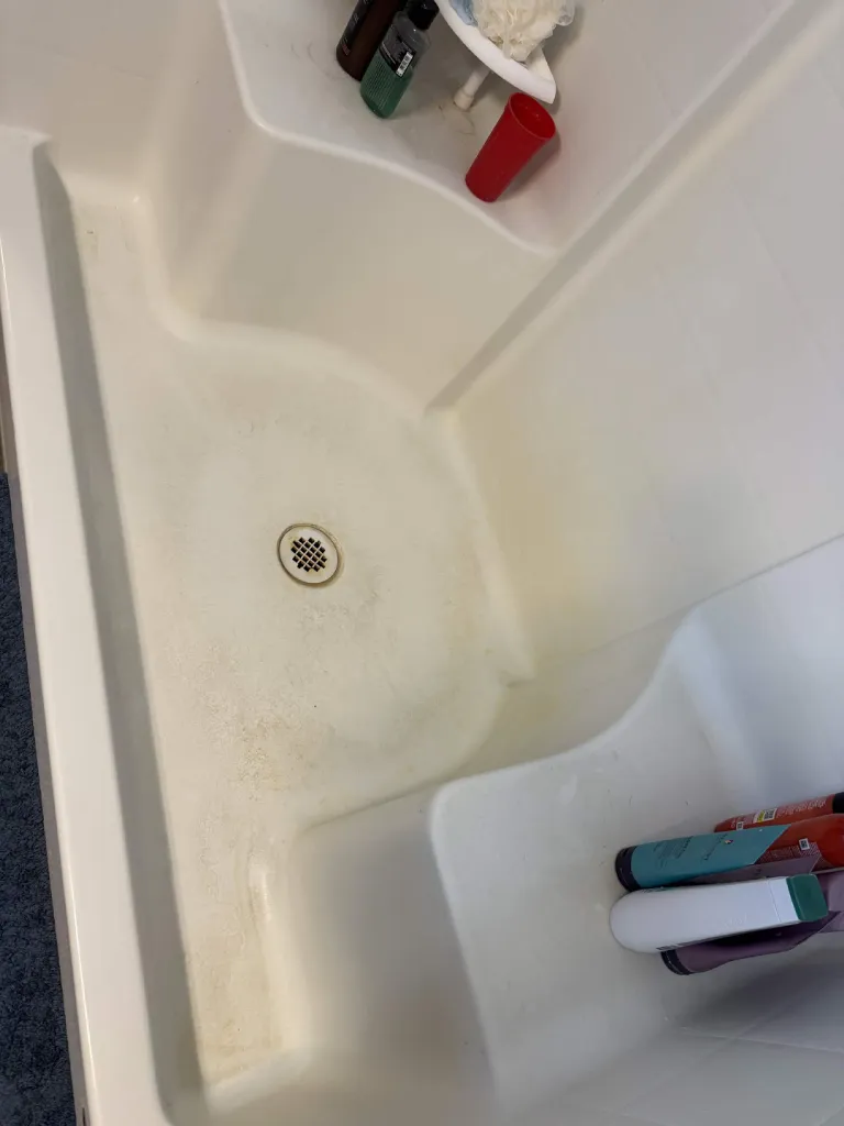 Shower Floor Refresh — Before